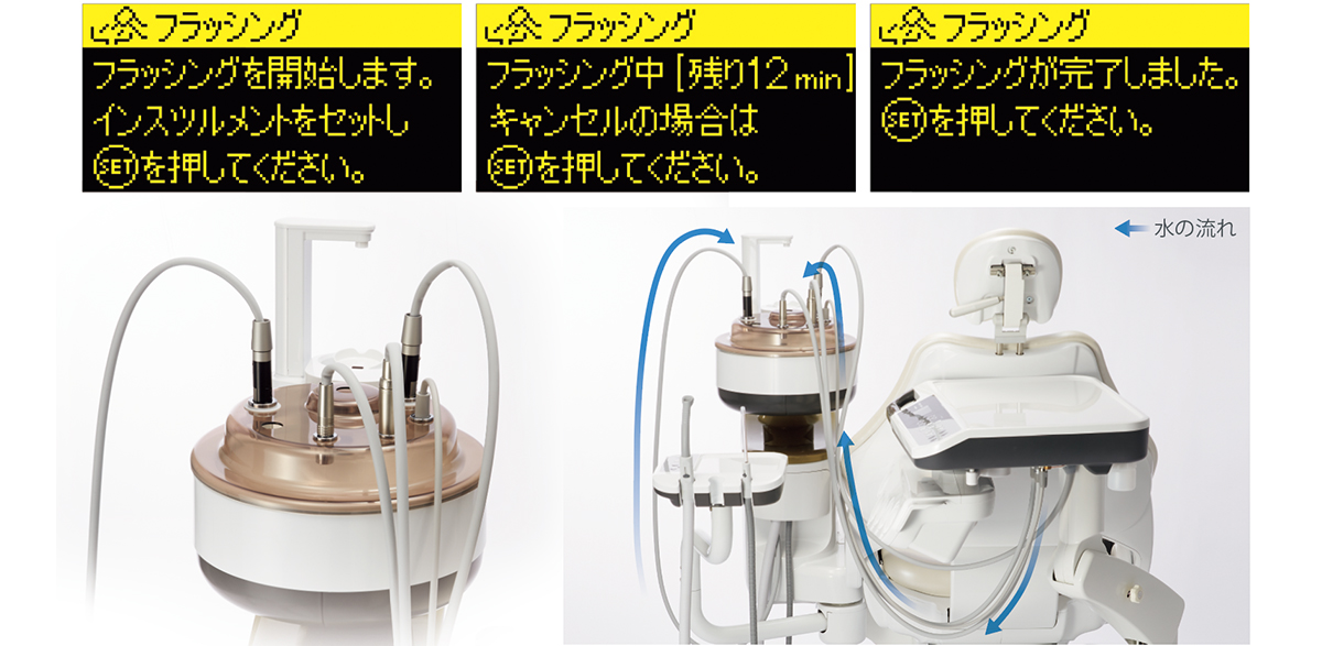 オートフラッシング機能