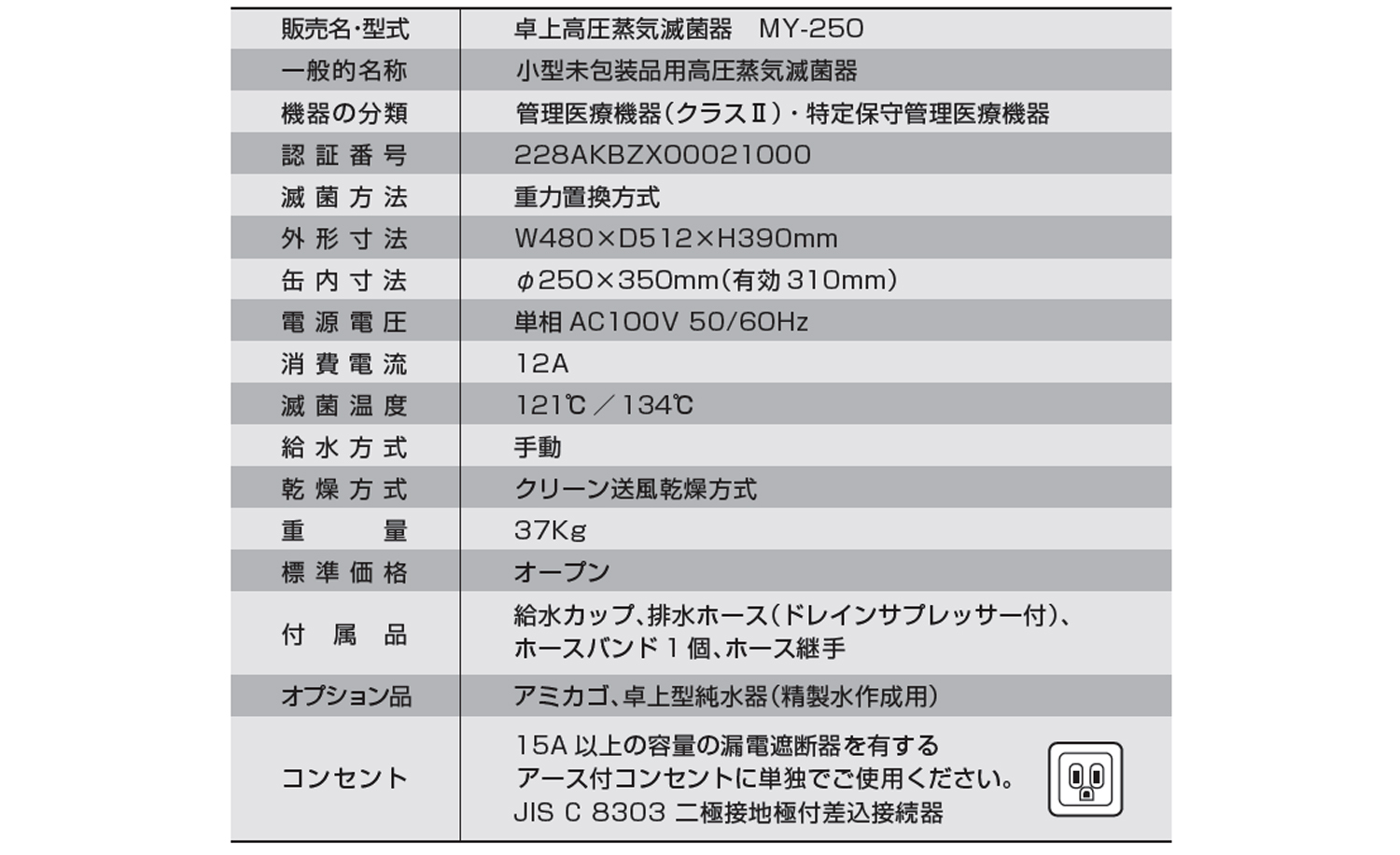 卓上高圧蒸気滅菌器 MY-250A | 商品詳細 | 株式会社ヨシダ